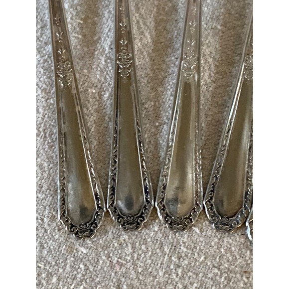 Monroe Silver Co Lot Of 10 Salad Forks Vtg Company Pattern - Picture 2 of 5